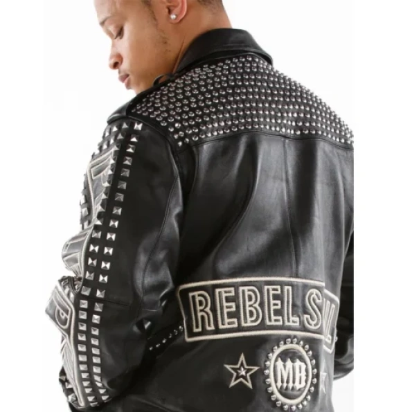 Pelle Pelle Rebel Soul Black Studs Jacket | Men Jacket view 3
