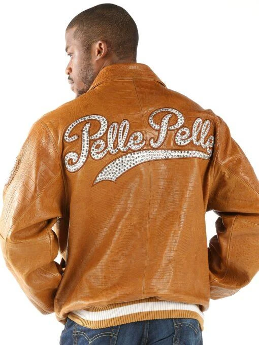 Pelle Pelle Brown MB Varsity Leather Jacket | Men Jacket view 2