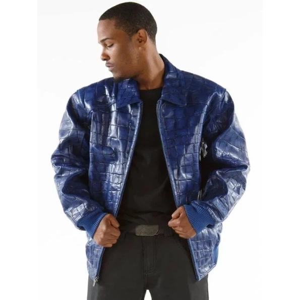 PELLE PELLE CROCODILE BLUE JACKET
