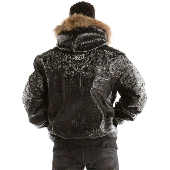 PELLE PELLE BLACK CROCODILE JACKET