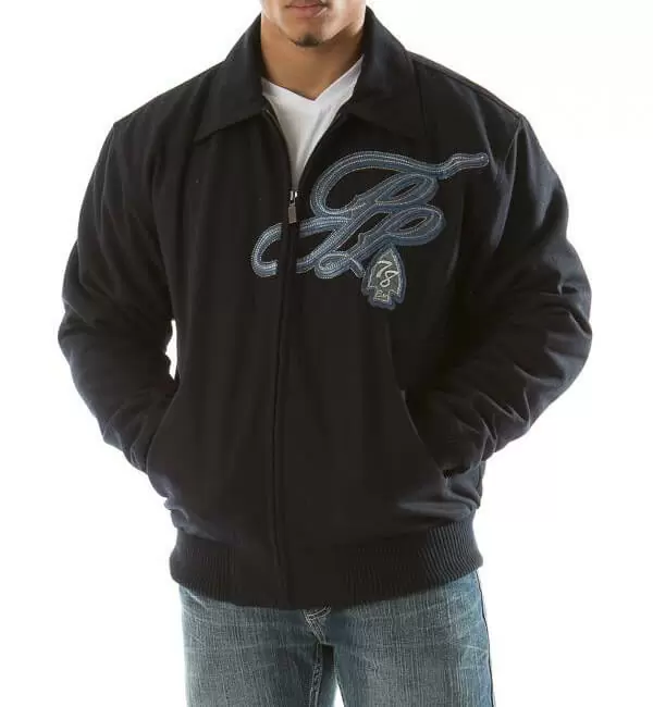 Exclusive Pelle Pelle Navy Blue Badged Royal Blazer Jacket view 2