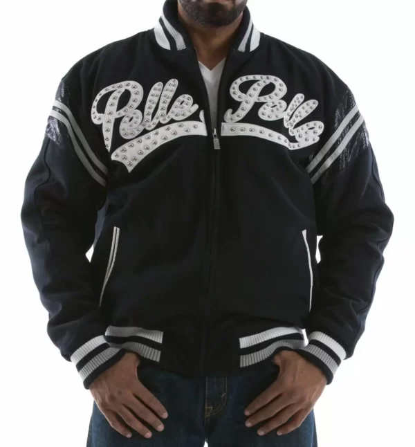 Pelle Pelle Navy Wool Jacket view 2