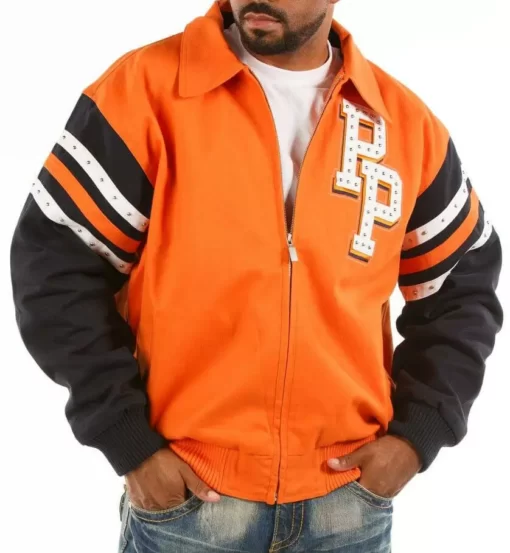 Pelle Pelle Orange Black Chicago Tribute Windy Jacket view 2