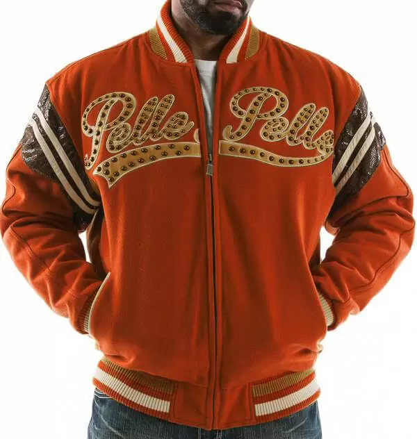 Pelle Pelle Orange Wool Jacket view 2