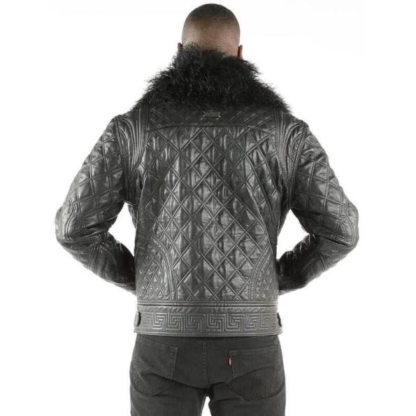 Pelle Pelle Men Quilted Black Biker Jacket | Leather Jacket view 2