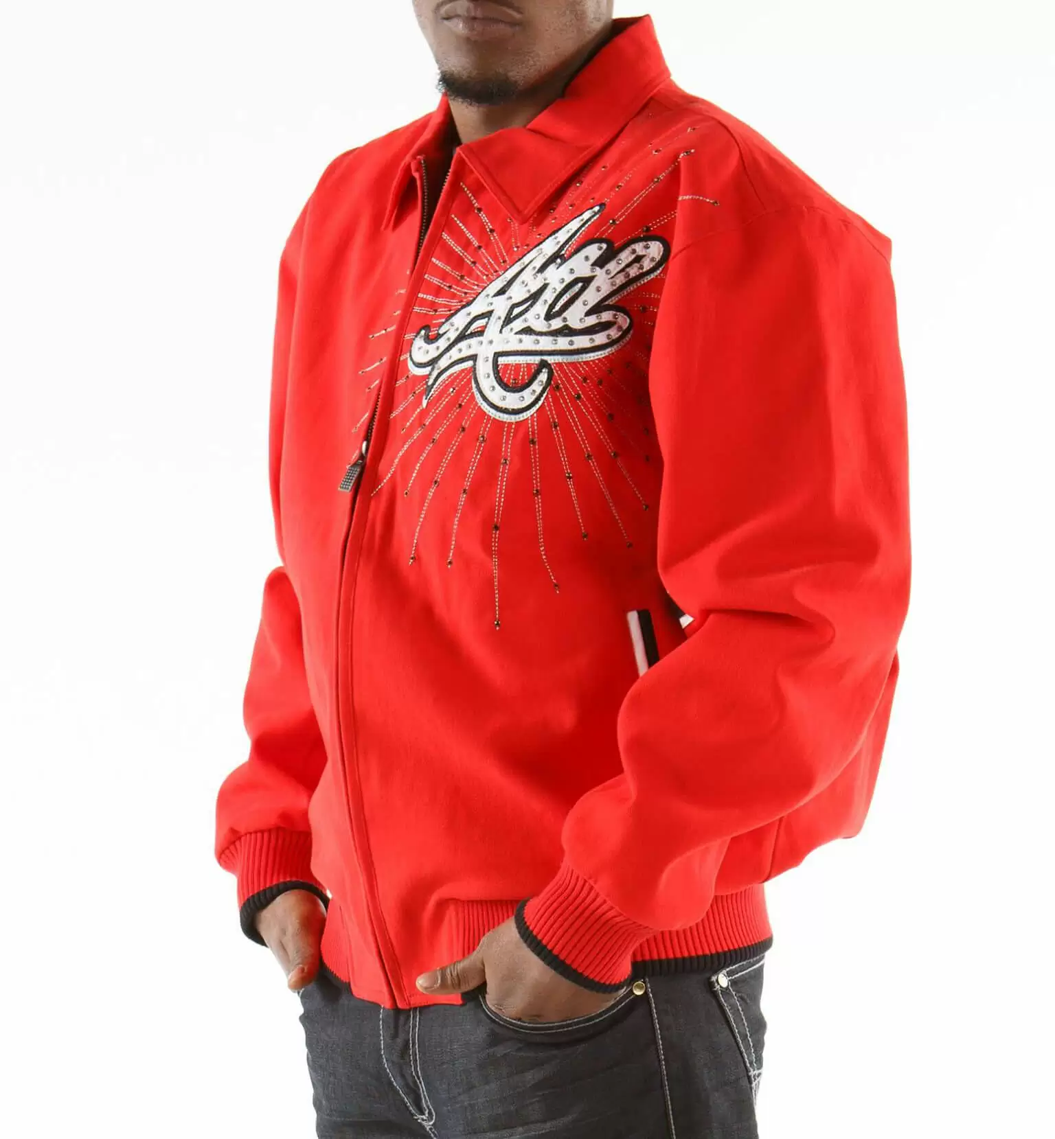 Exclusive Pelle Pelle Red Atlanta Tribute Cut Jacket view 2