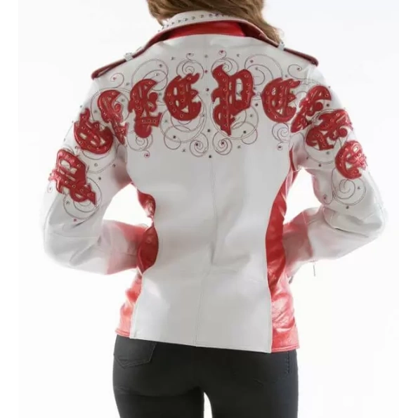 Pelle Pelle White Biker Leather Jacket | Women Jacket view 2