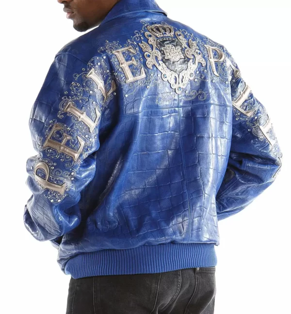 Pelle Pelle Crest Blue Leather Jacket view 2