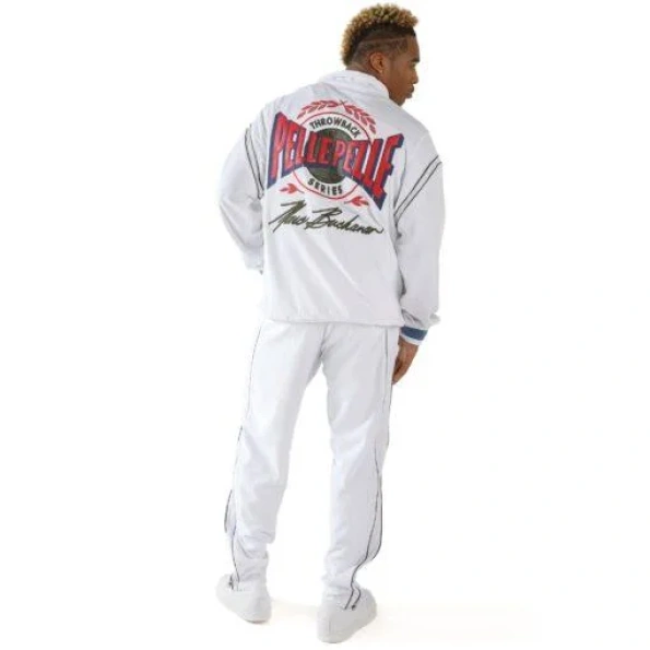Pelle Pelle Men White MB Wool Tracksuit | Throwback Series