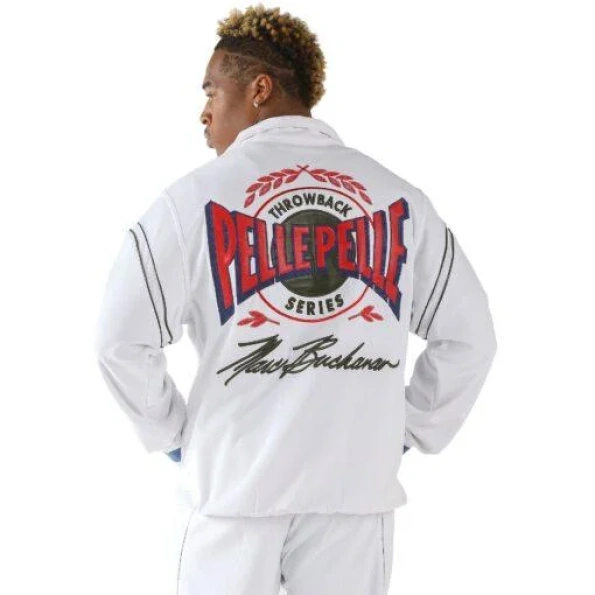 Pelle Pelle Men White MB Wool Tracksuit | Throwback Series view 3