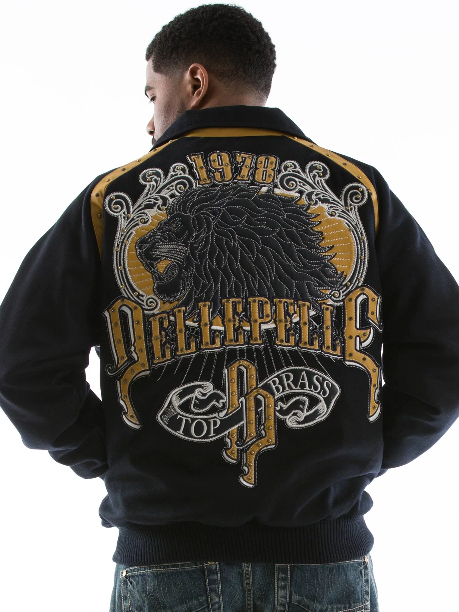 Pelle Pelle Navy Blue Top Brass Wool Jacket view 2