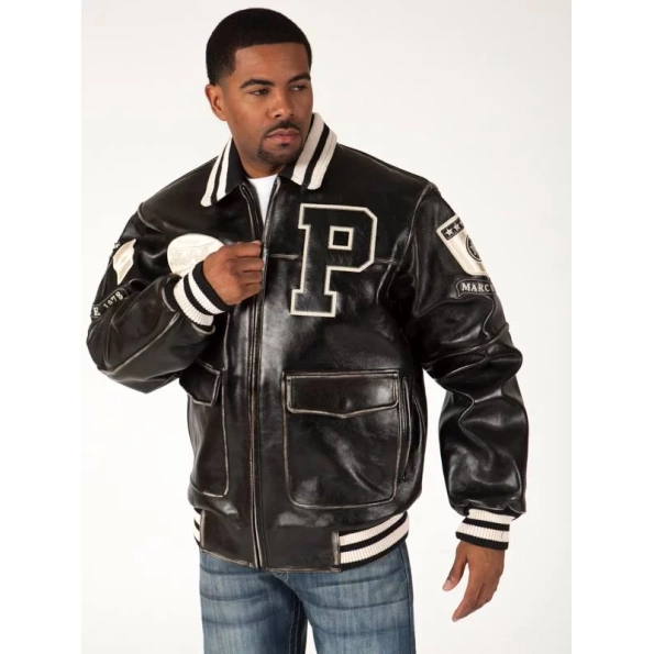 Exclusive Pelle Pelle Varsity Bomber Jacket view 2