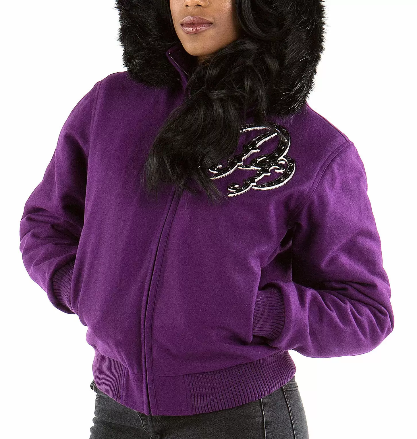 Bold Purple Pelle Pelle Flying Jacket view 2