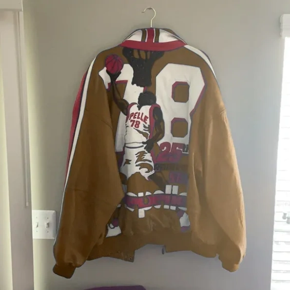 Pelle Pelle 1978 Basketball Brown Leather Jacket view 2