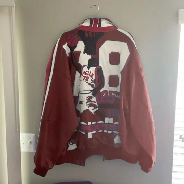 Pelle Pelle Red Basketball 1978 Jacket | Leather Jacket view 2
