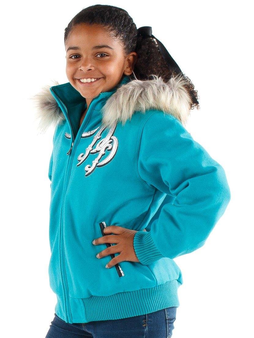 Pelle Pelle Girl Born Free Blue Hood Jacket view 2