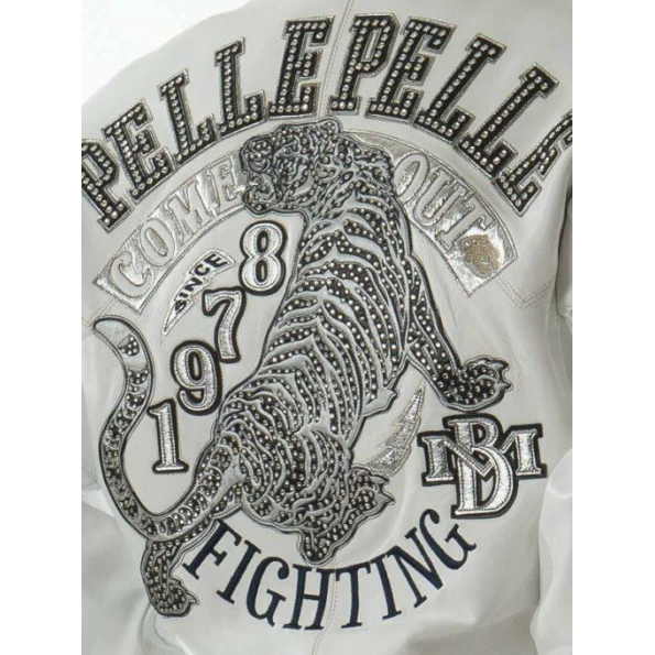 PELLE PELLE FIGHTING WHITE LEATHER JACKET view 2