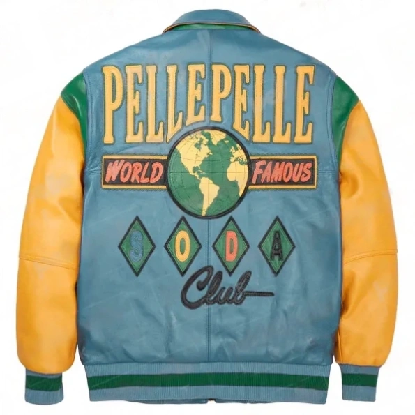 Pelle Pelle Yellow Soda Club Leather Jacket view 2