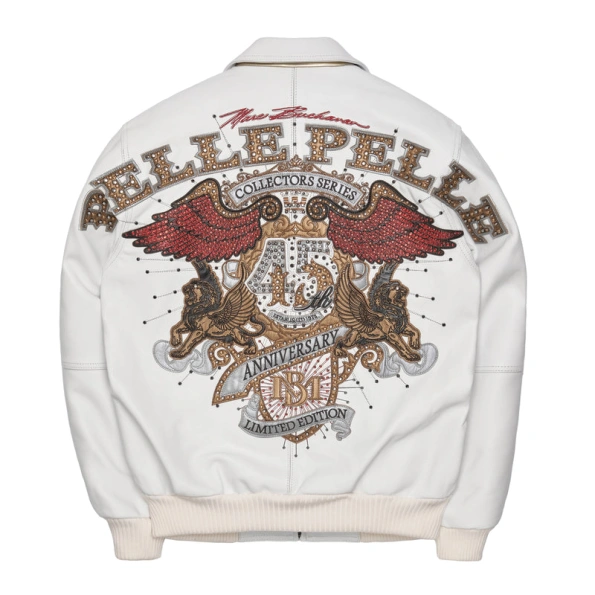 Pelle Pelle White 45th Anniversary Jacket | Leather Jacket view 2
