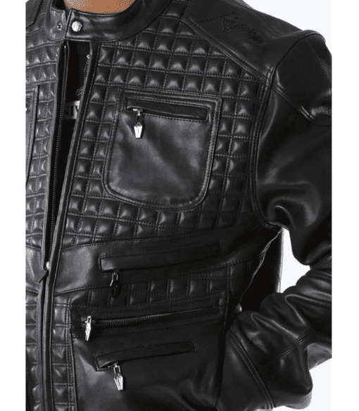 Pelle Pelle Black Burnish Mosaic Jacket | Leather Jacket view 3