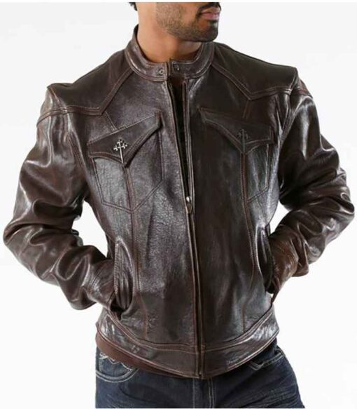 Pelle Pelle Men Ghost Biker Leather Jacket