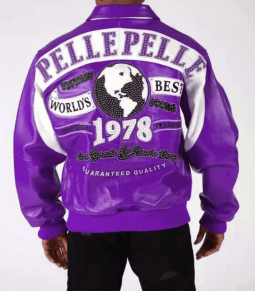 Pelle Pelle Men Purple Vintage Jacket | Leather Jacket view 2