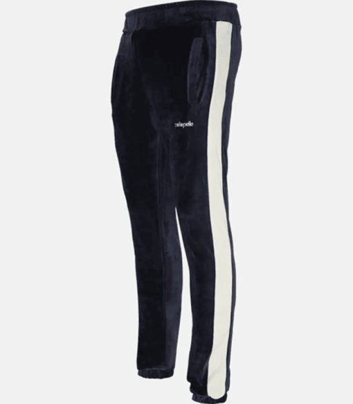 Pelle Pelle Navy Blue Velvet Tracksuit | Men & Women view 2