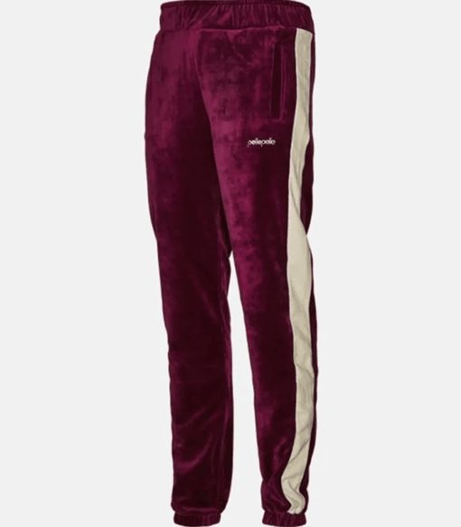 Pelle Pelle Red White Velvet Tracksuit | Men & Women view 3
