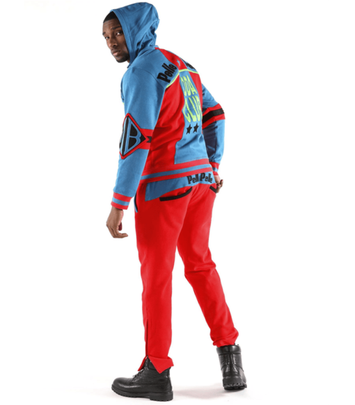 Bold Pelle Pelle Red Blue MB Wool Tracksuit | Men Tracksuit view 4