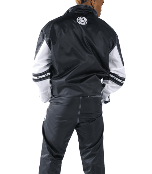 Pelle Pelle Men MB Jeans Nylon Tracksuit | Black Tracksuit view 2