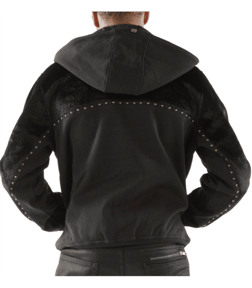 Pelle Pelle Men Black Ornate Wool Jacket | Hood Jacket view 2