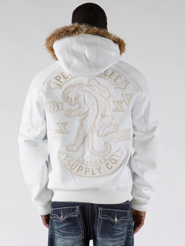 Pelle Pelle White Supply Co. Leather Jacket | Fur Hood view 2