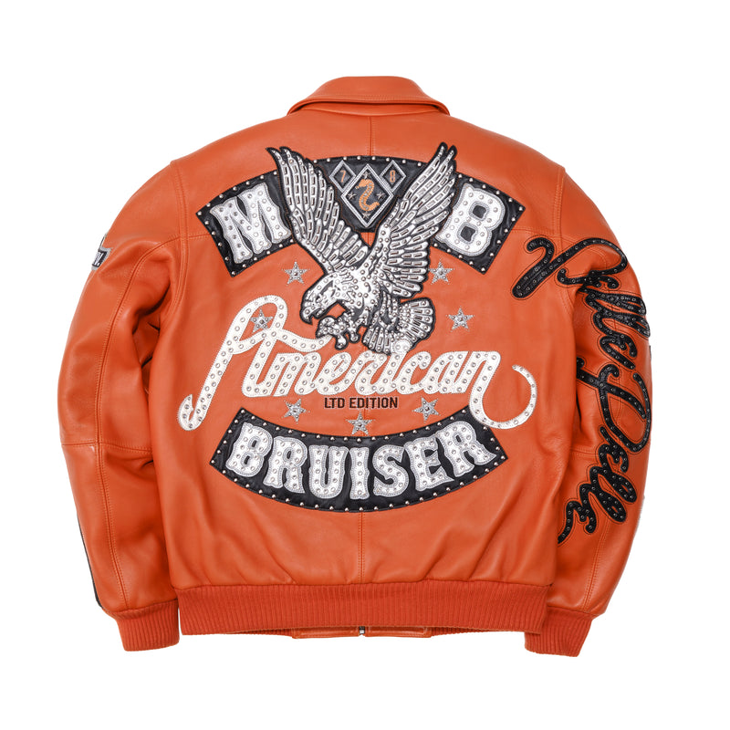 American Bruiser Orange Jacket | Leather Jacket view 2