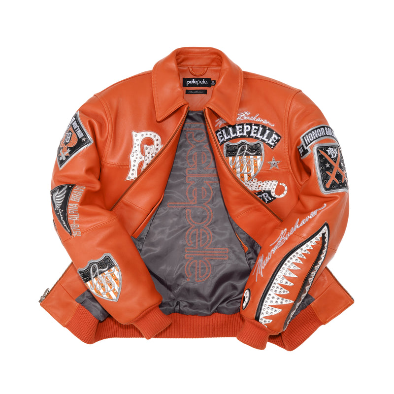 American Bruiser Orange Jacket | Leather Jacket view 3