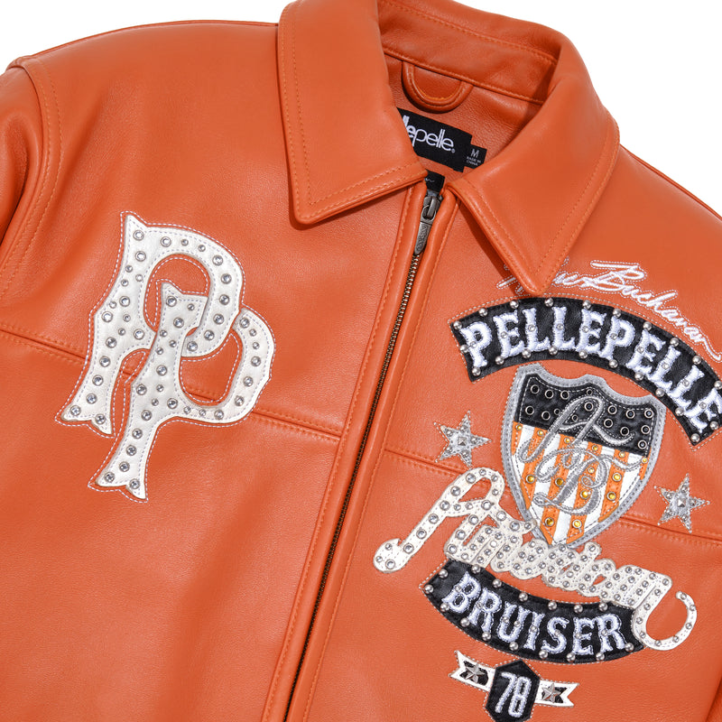 American Bruiser Orange Jacket | Leather Jacket view 4
