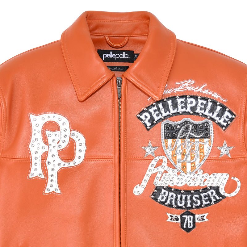 American Bruiser Orange Jacket | Leather Jacket view 5