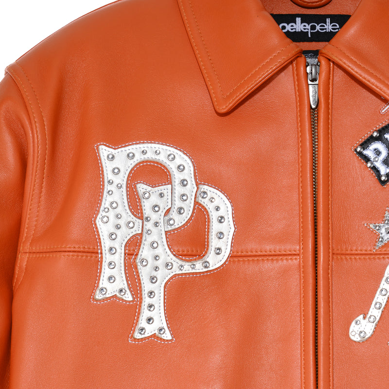 American Bruiser Orange Jacket | Leather Jacket view 6