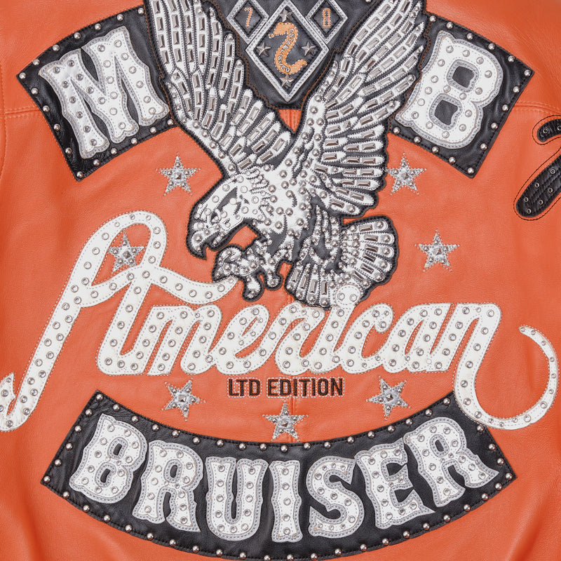American Bruiser Orange Jacket | Leather Jacket view 8