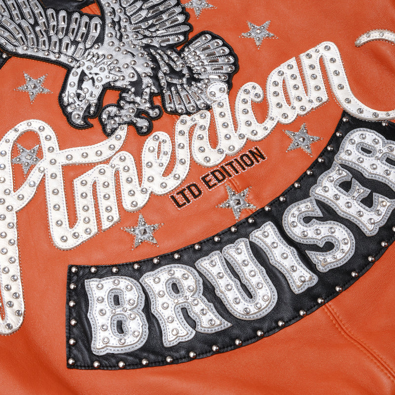 American Bruiser Orange Jacket | Leather Jacket view 7