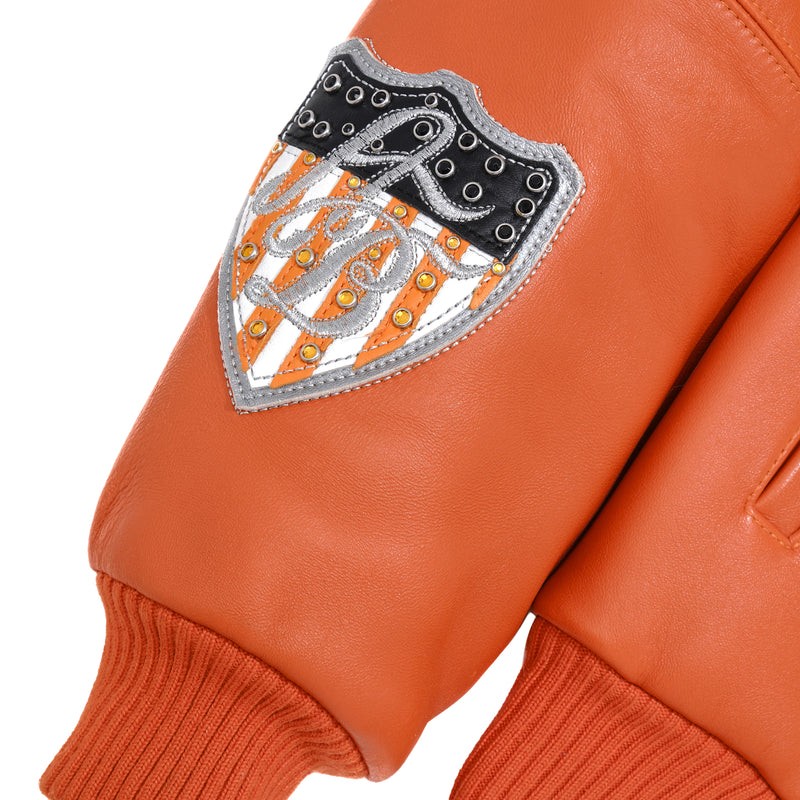 American Bruiser Orange Jacket | Leather Jacket view 9