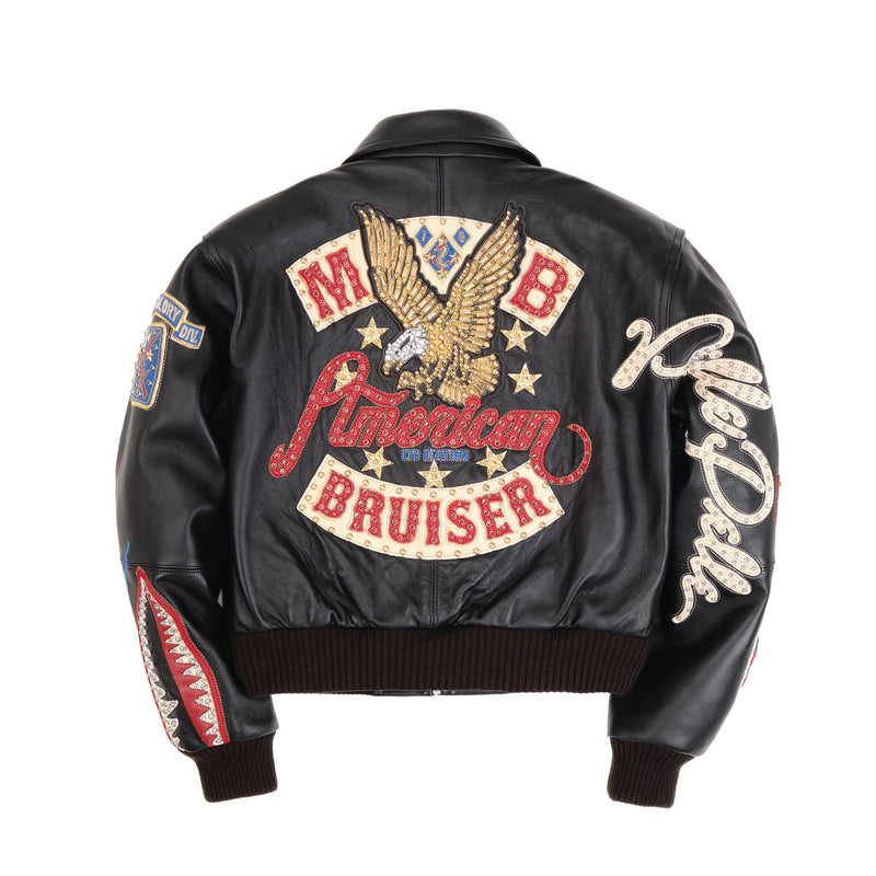 Pelle Pelle American Bruiser Black Crop Jacket | MB Jacket view 2