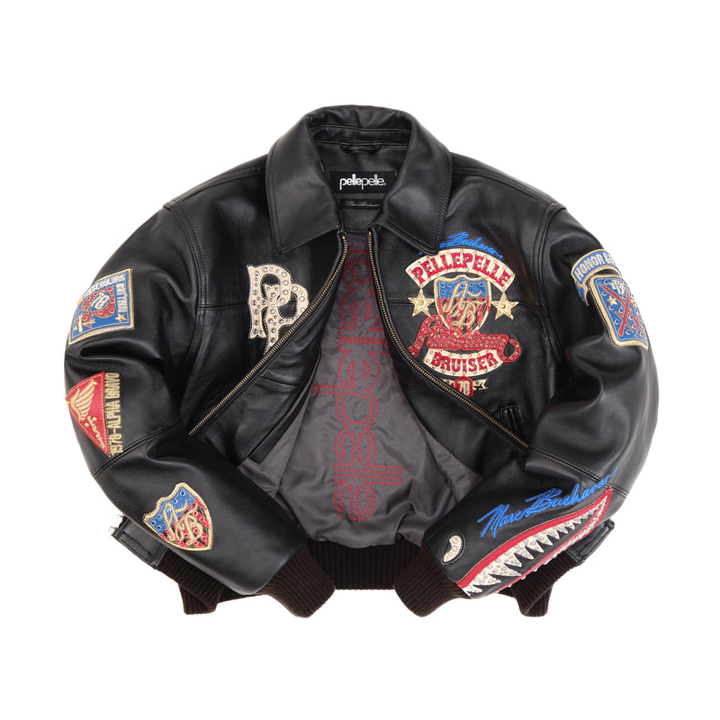Pelle Pelle American Bruiser Black Crop Jacket | MB Jacket view 3