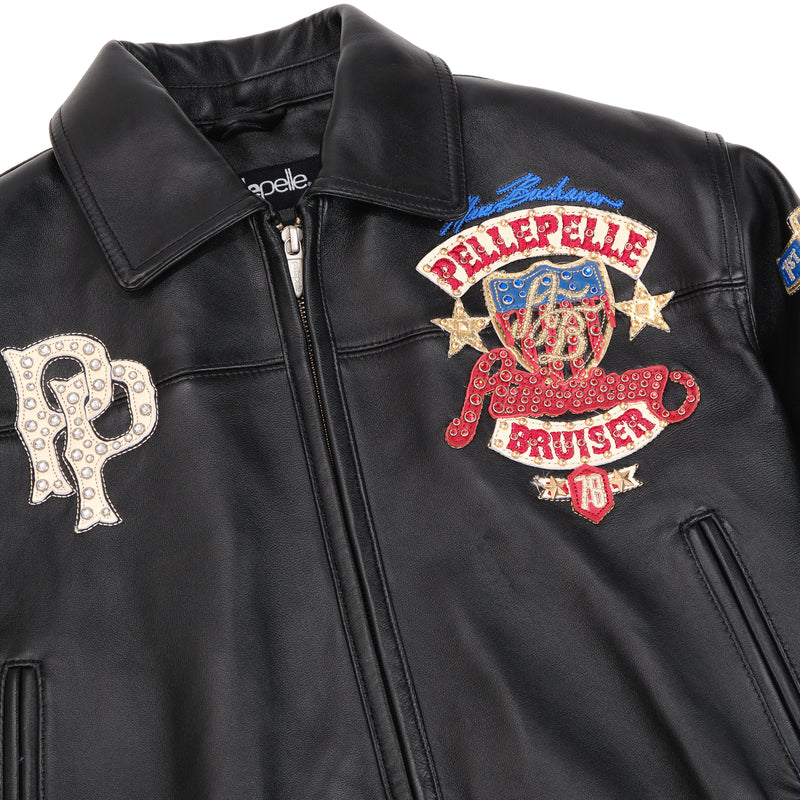 Pelle Pelle American Bruiser Black Crop Jacket | MB Jacket view 5