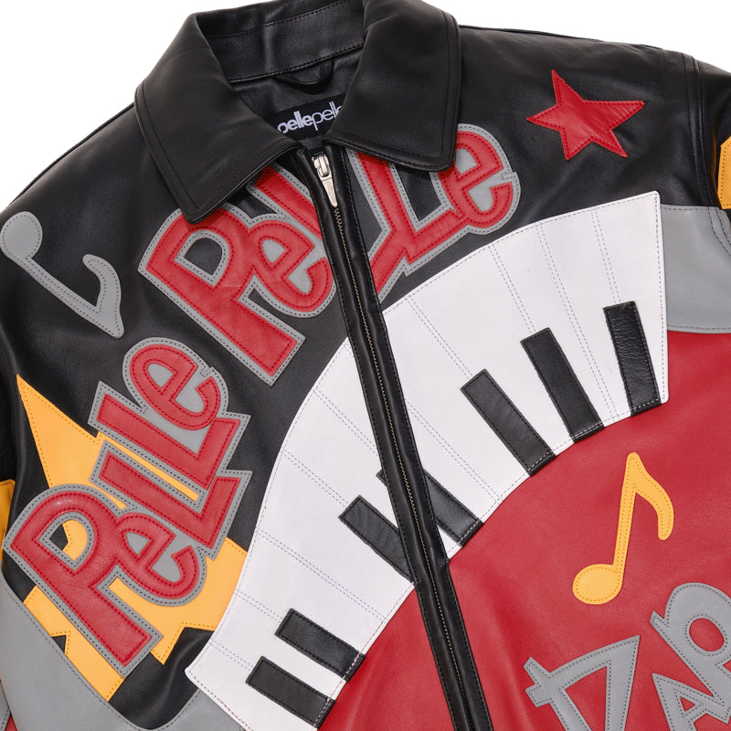 Pelle Pelle Hip Hop Red Black Leather Jacket view 5