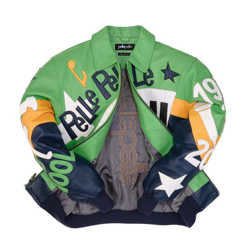 Pelle Pelle HipHop Green MB Leather Jacket view 3