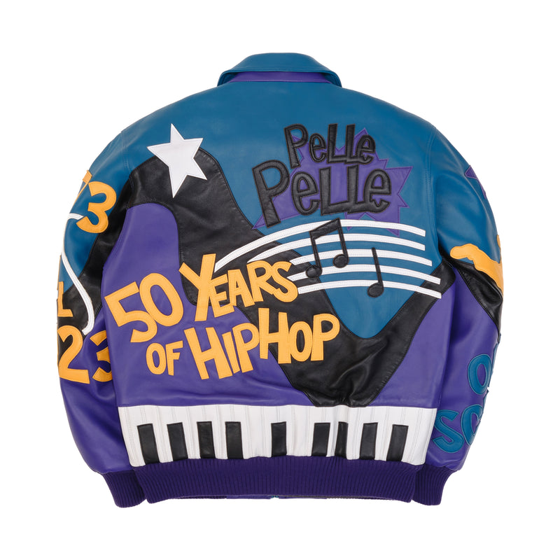Pelle Pelle HipHop Blue Purple Leather Jacket view 2