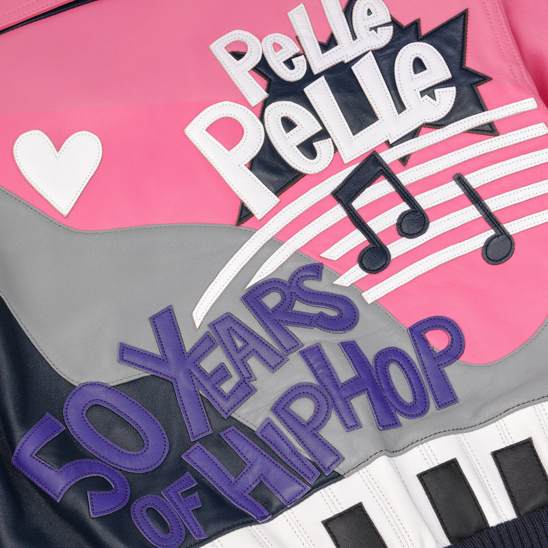 Pelle Pelle HipHop Pink Crop Leather Jacket | Women Jacket view 6