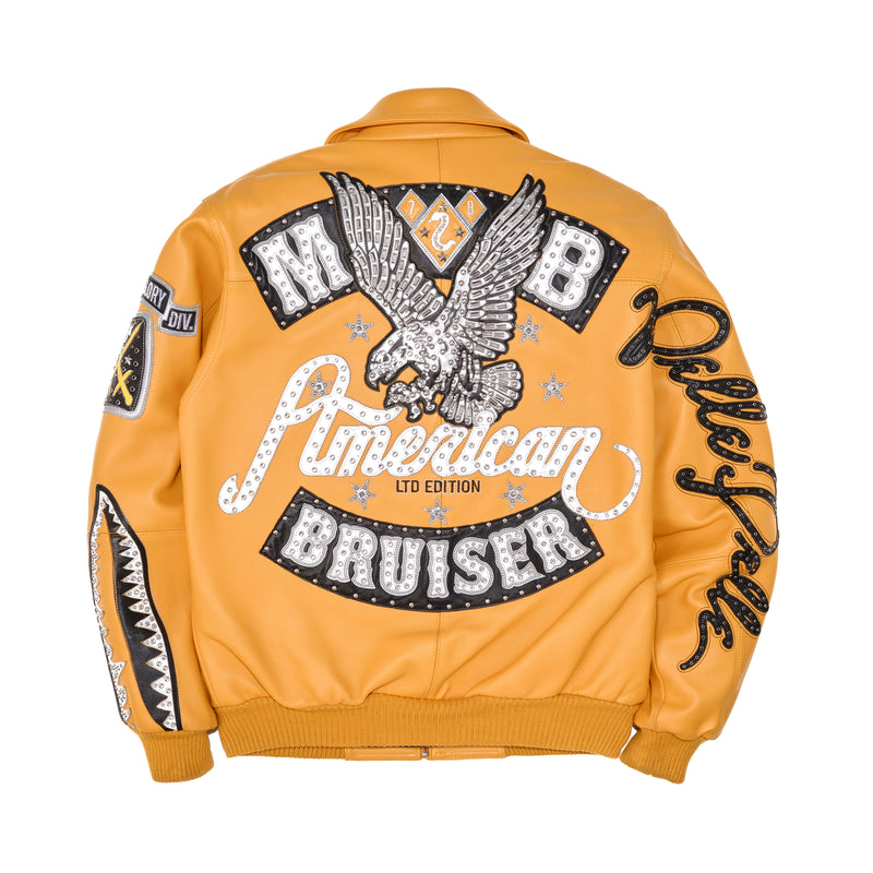 American Bruiser Yellow Jacket | Leather Jacket view 2
