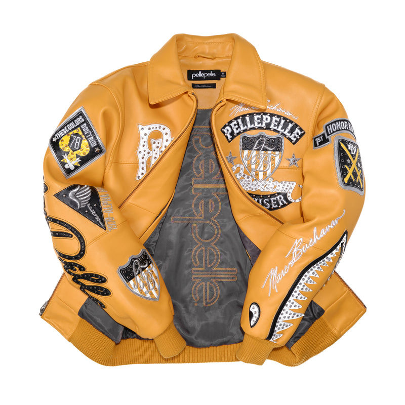 American Bruiser Yellow Jacket | Leather Jacket view 3