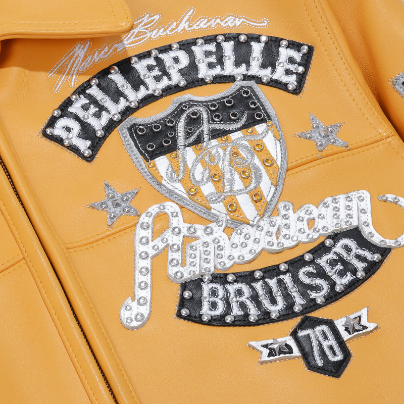 American Bruiser Yellow Jacket | Leather Jacket view 7